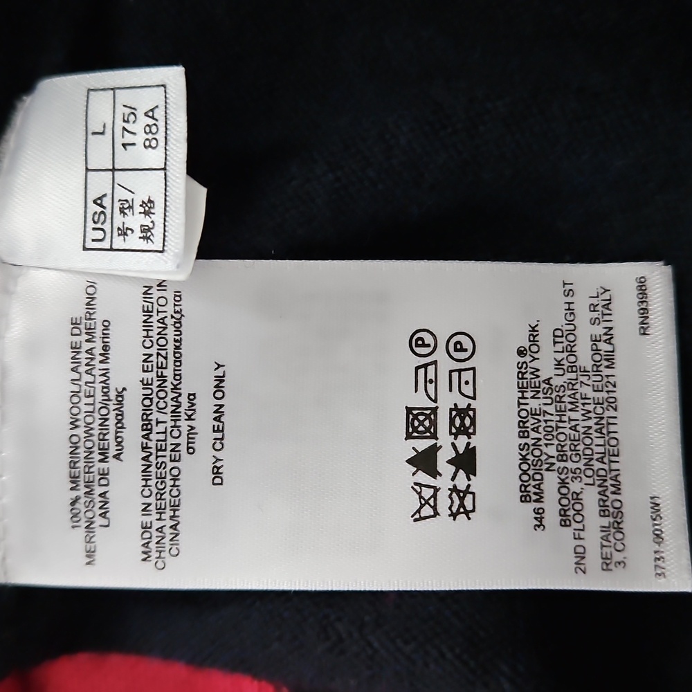 Brooks Brothers 346 100% Merino Wool Pink and Navy Cardigan - Picture 3 of 7